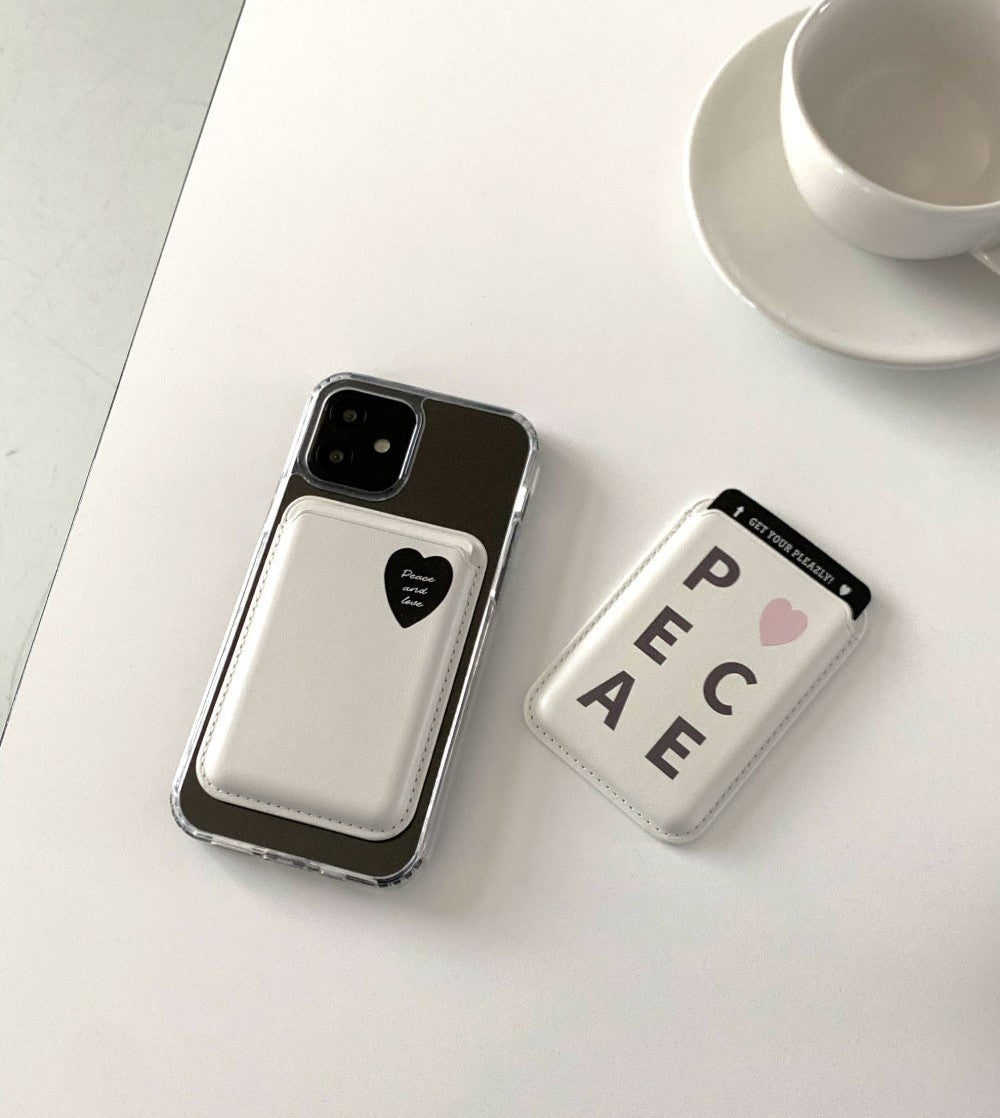 Pleazly Peace & Love MagSafe Card Holder