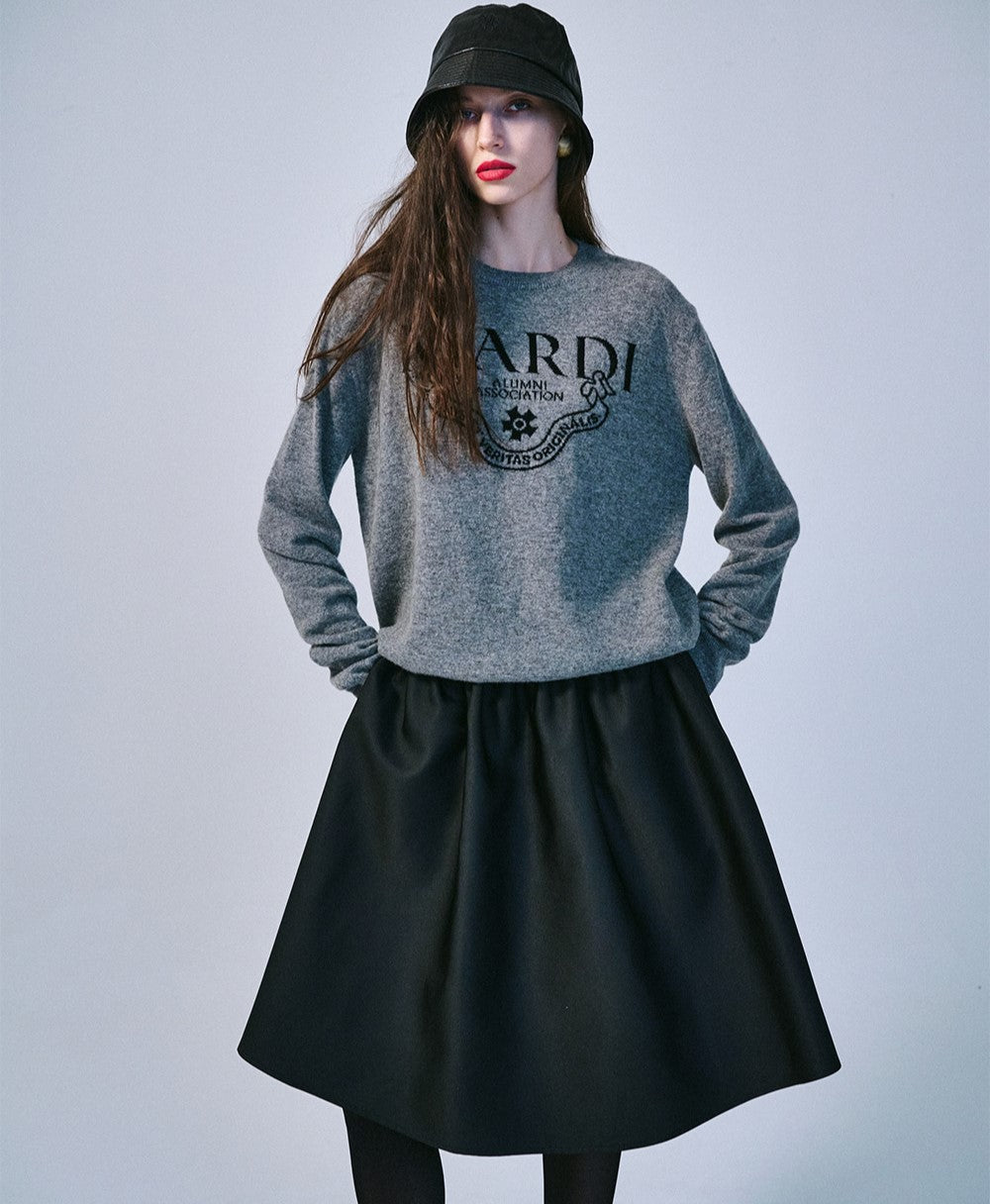 Mardi Mercredi • Cashmere Crew Neck Alumni Classique (Grey Black)