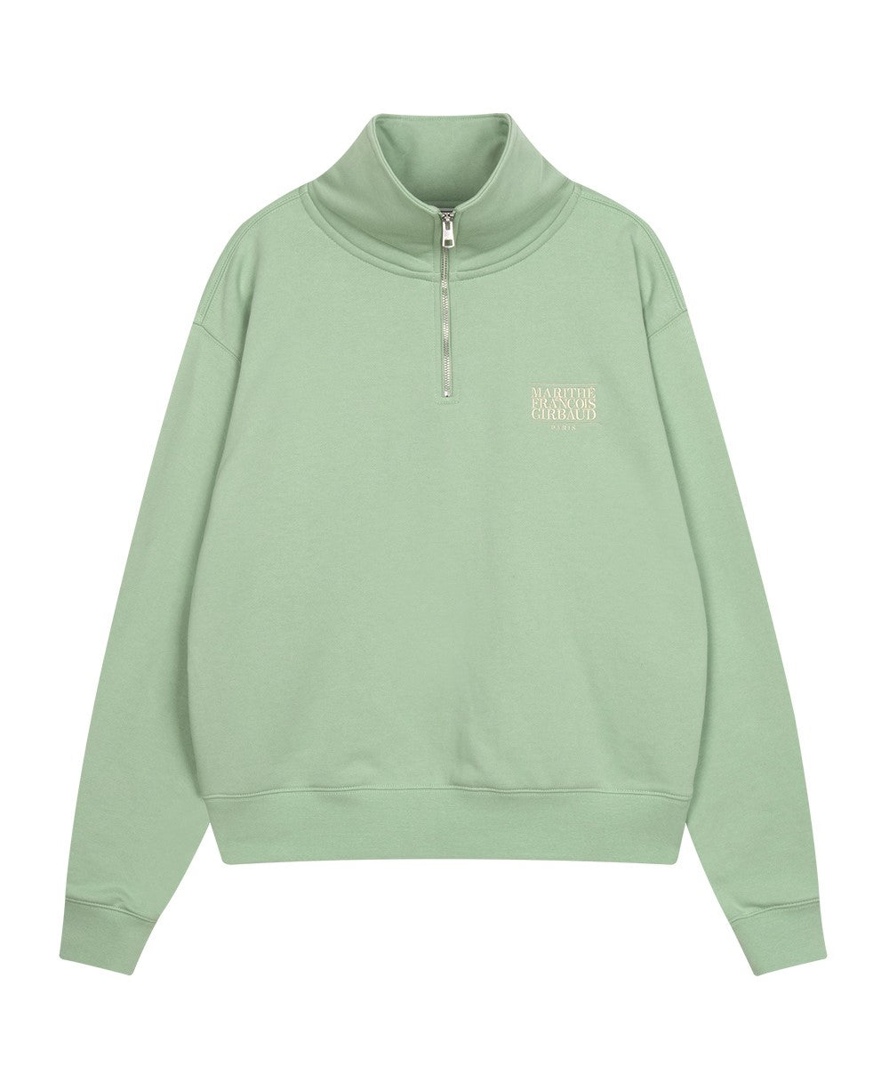 Marithe Francois Girbaud • Classic Logo Half Zipup Sweatshirt (Green)