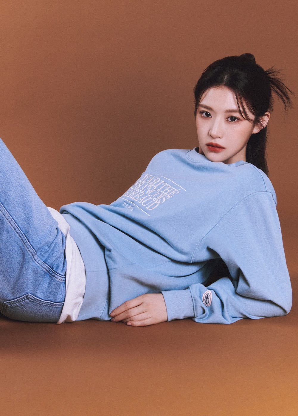 Marithe Francois Girbaud • Classic Logo Embroidery Sweatshirt (Ash Blue)