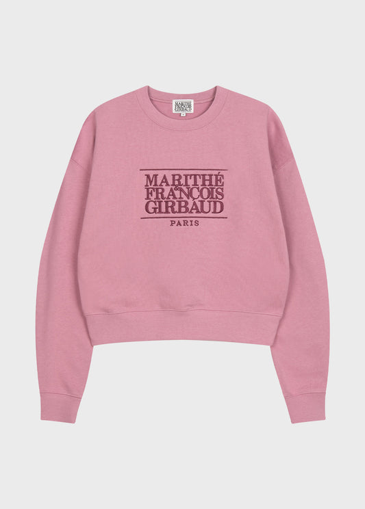 Marithe Francois Girbaud • W Classic Logo Crop Sweatshirt (Dark Pink)