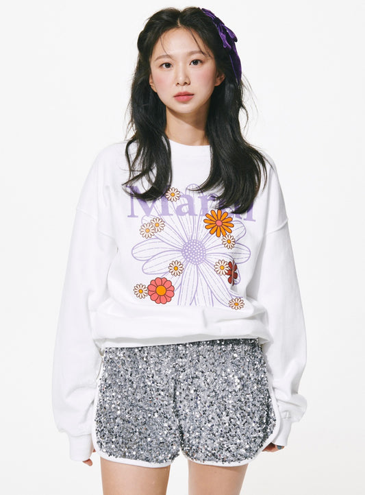 Mardi Mercredi • Sweatshirt FlowerMardi Blossom (White Lavender)