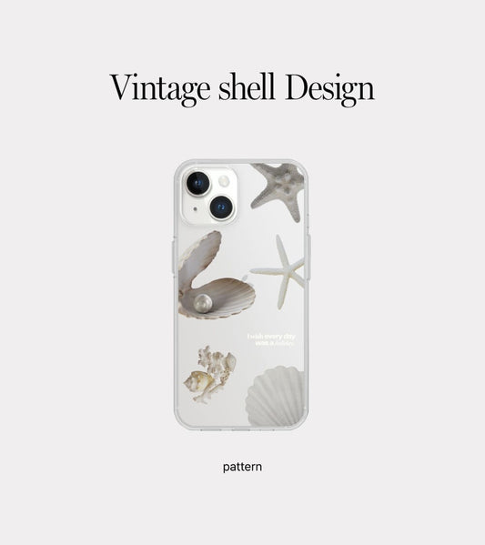 Mademoment Point Object Jelly Case (Vintage Shell Pattern)