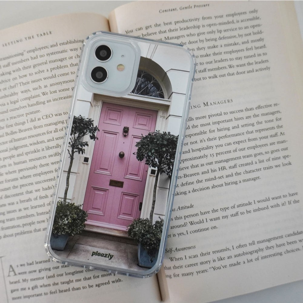 Pleazly Pink Door Gel Hard Phone Case