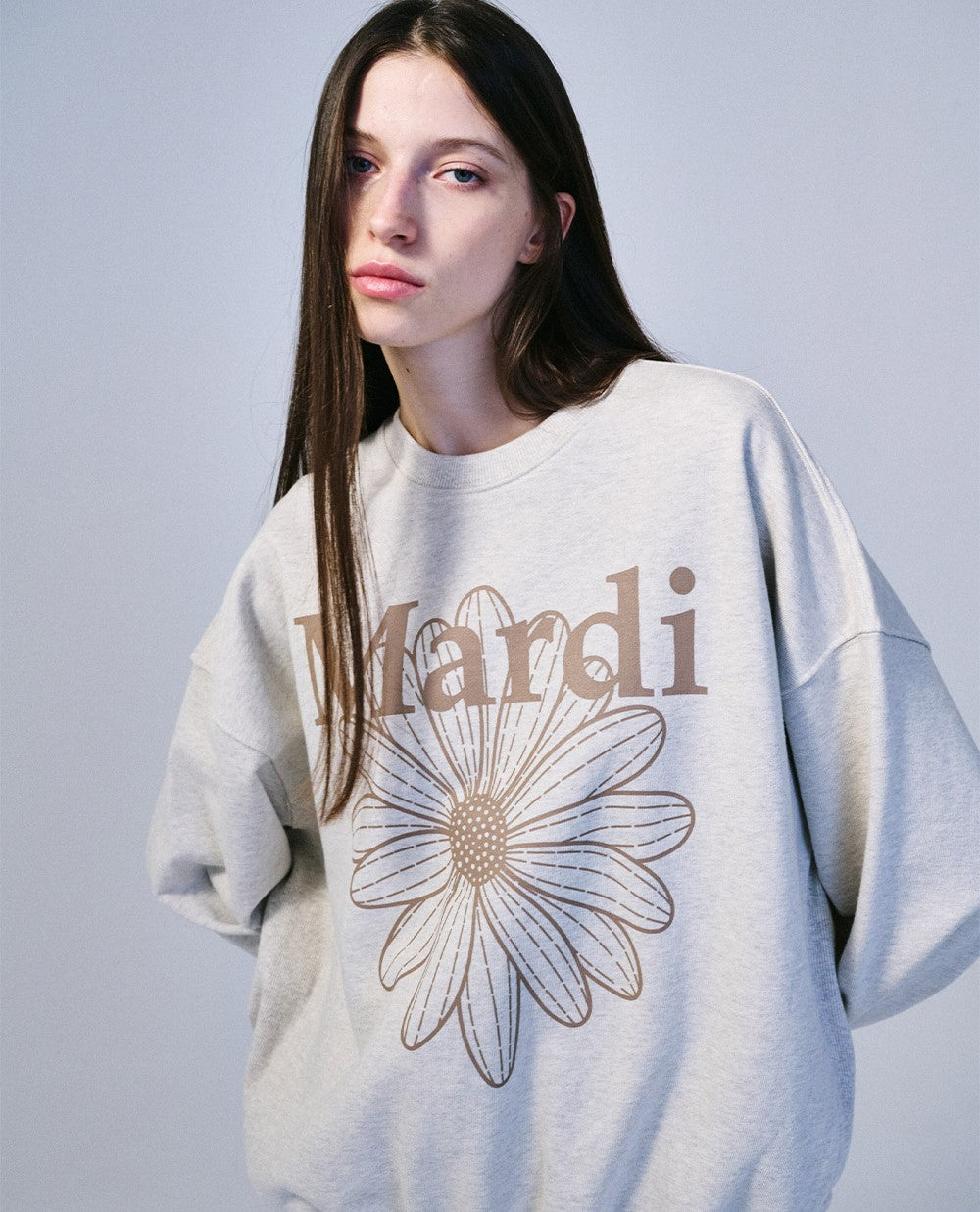Mardi Mercredi • Sweatshirt FlowerMardi (Oatmeal Taupe)