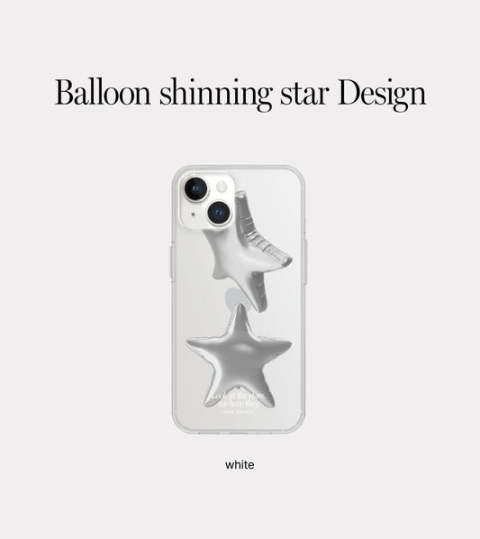 Mademoment Point Object Jelly Case (Balloon Shinning Star White)