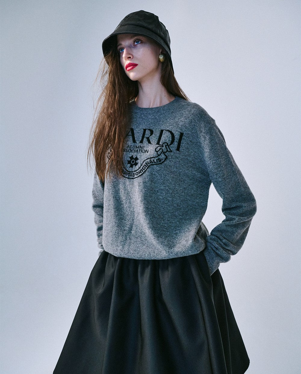 Mardi Mercredi • Cashmere Crew Neck Alumni Classique (Grey Black)