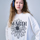 Mardi Mercredi • Sweatshirt FlowerMardi Alumni Needlework (White Navy)