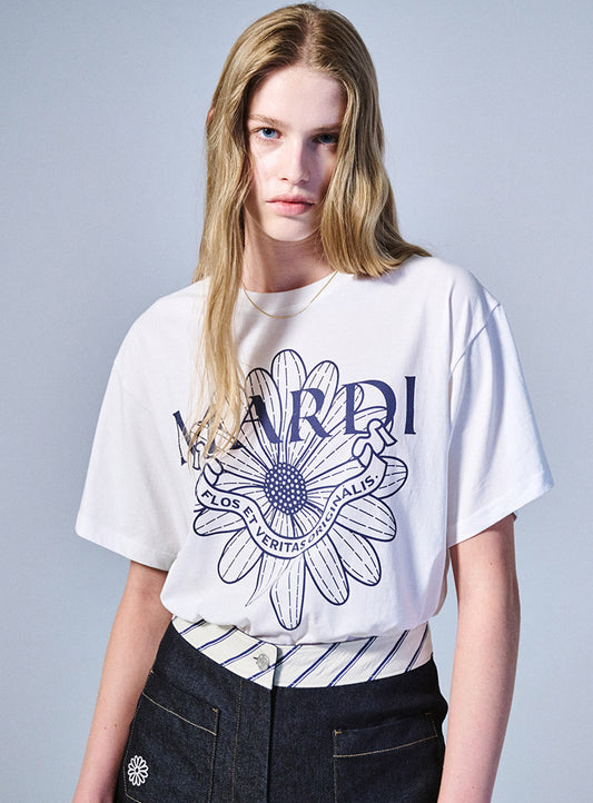 Mardi Mercredi • Tshirt FlowerMardi Alumni (Ivory Navy)