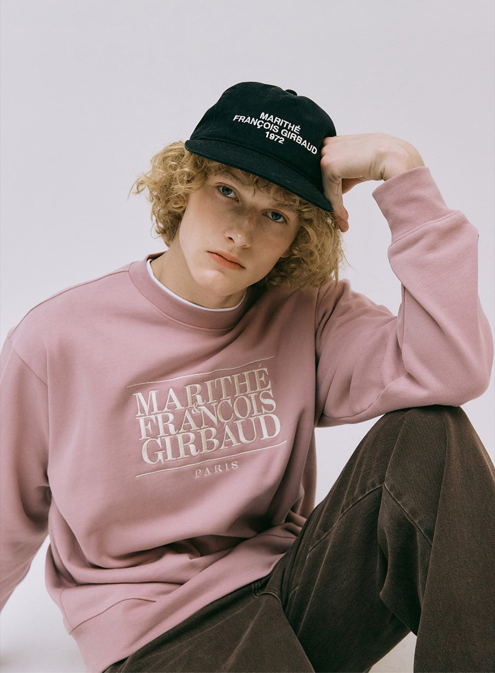 Marithe Francois Girbaud • Classic Logo Embroidery Sweatshirt (Dark Pink)