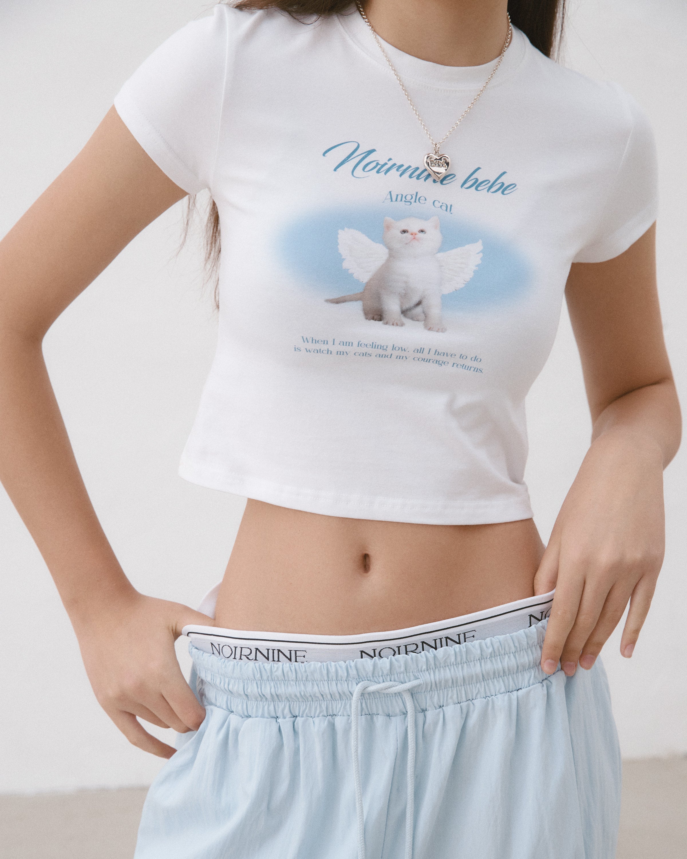 Noirnine • Angel Cat Crop T-shirt
