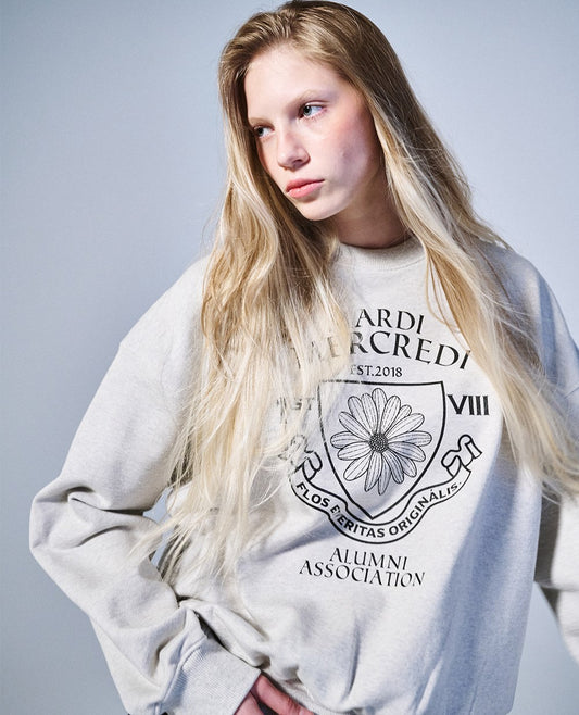 Mardi Mercredi • Sweatshirt Alumni Emblem (Oatmeal Black)