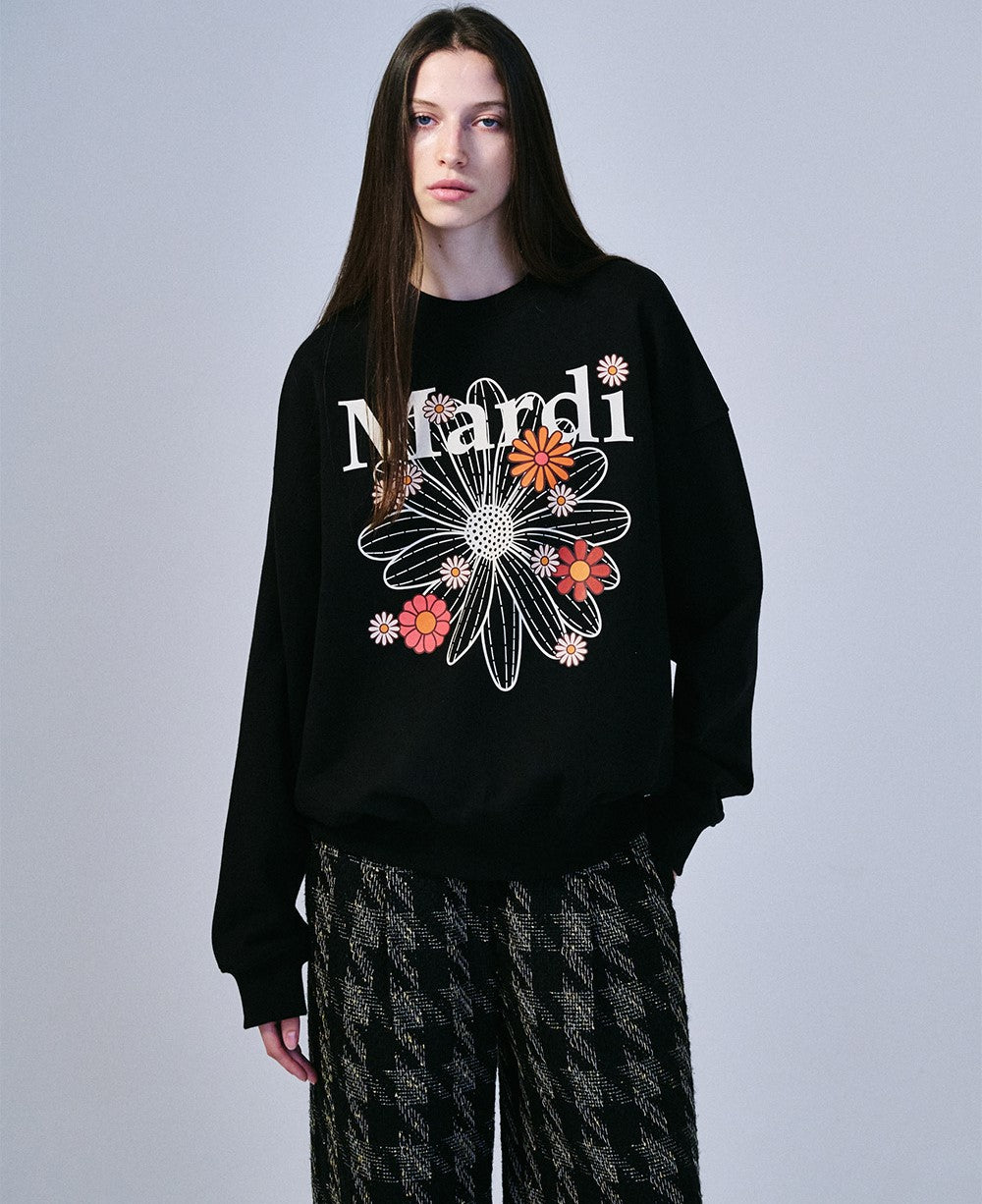 Mardi Mercredi • Sweatshirt FlowerMardi Blossom (Black Cream)