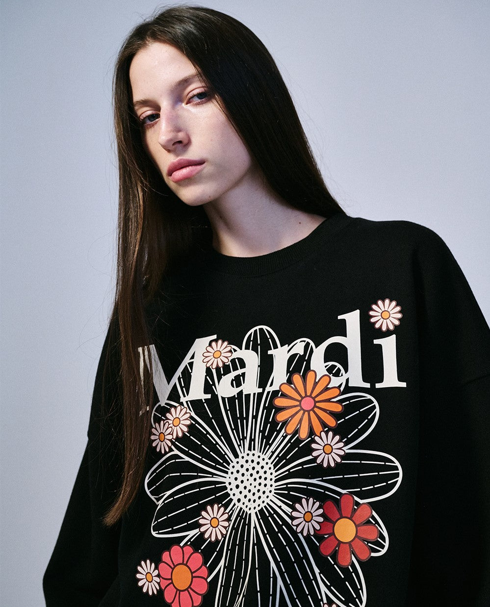 Mardi Mercredi • Sweatshirt FlowerMardi Blossom (Black Cream)