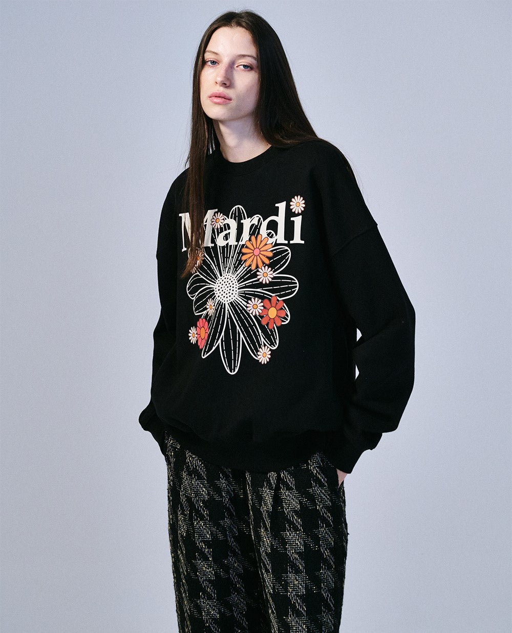 Mardi Mercredi • Sweatshirt FlowerMardi Blossom (Black Cream)