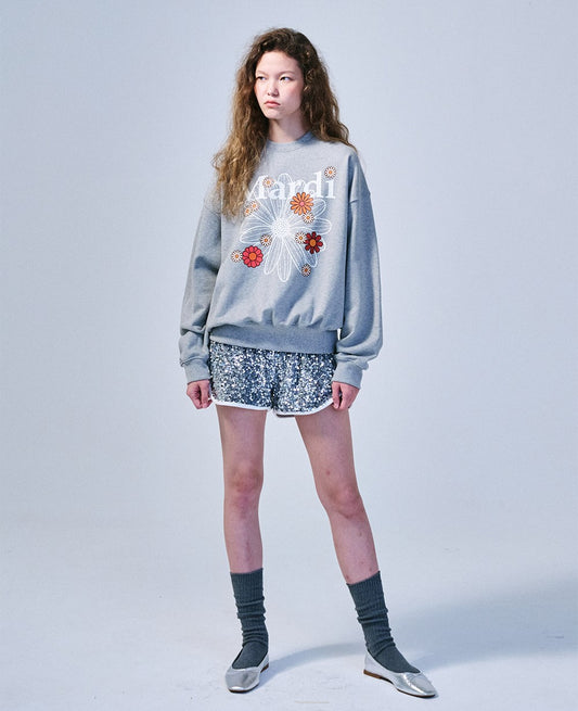 Mardi Mercredi • Sweatshirt FlowerMardi Blossom (Grey Ivory)