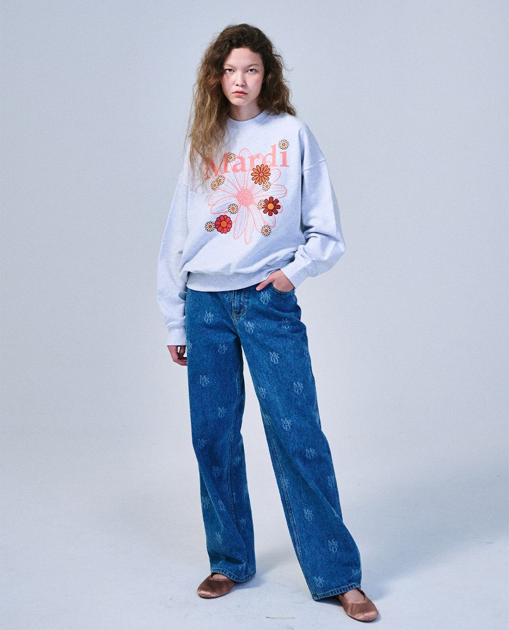 Mardi Mercredi • Sweatshirt FlowerMardi Blossom (Heather Coral)