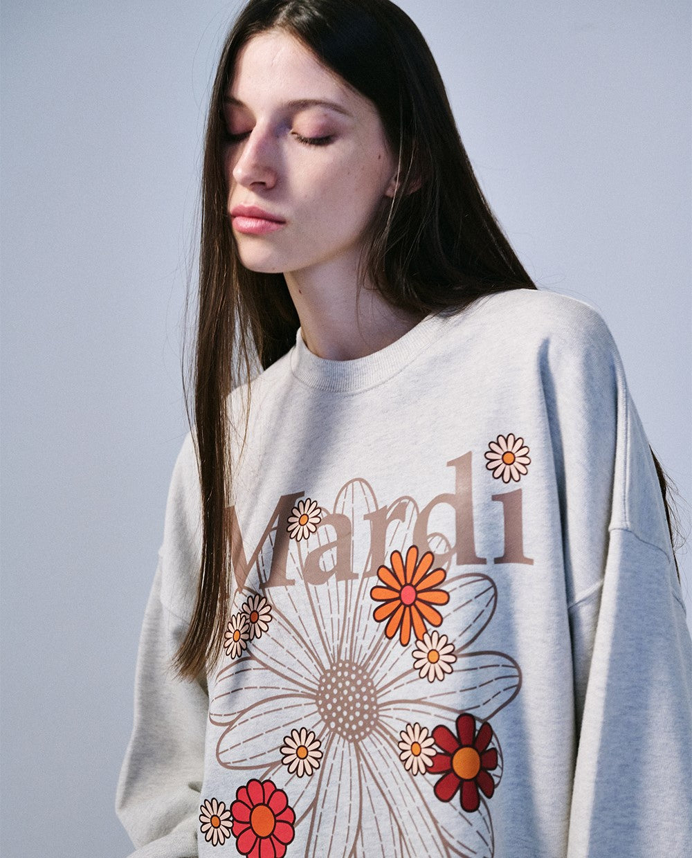 Mardi Mercredi • Sweatshirt FlowerMardi Blossom (Oatmeal Taupe)