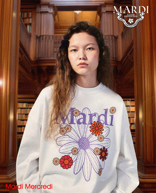 Mardi Mercredi • Sweatshirt FlowerMardi Blossom (White Lavender)