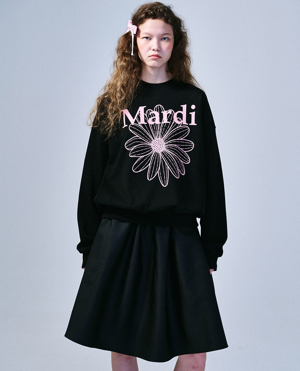 Mardi Mercredi • Sweatshirt FlowerMardi (Black Pink)