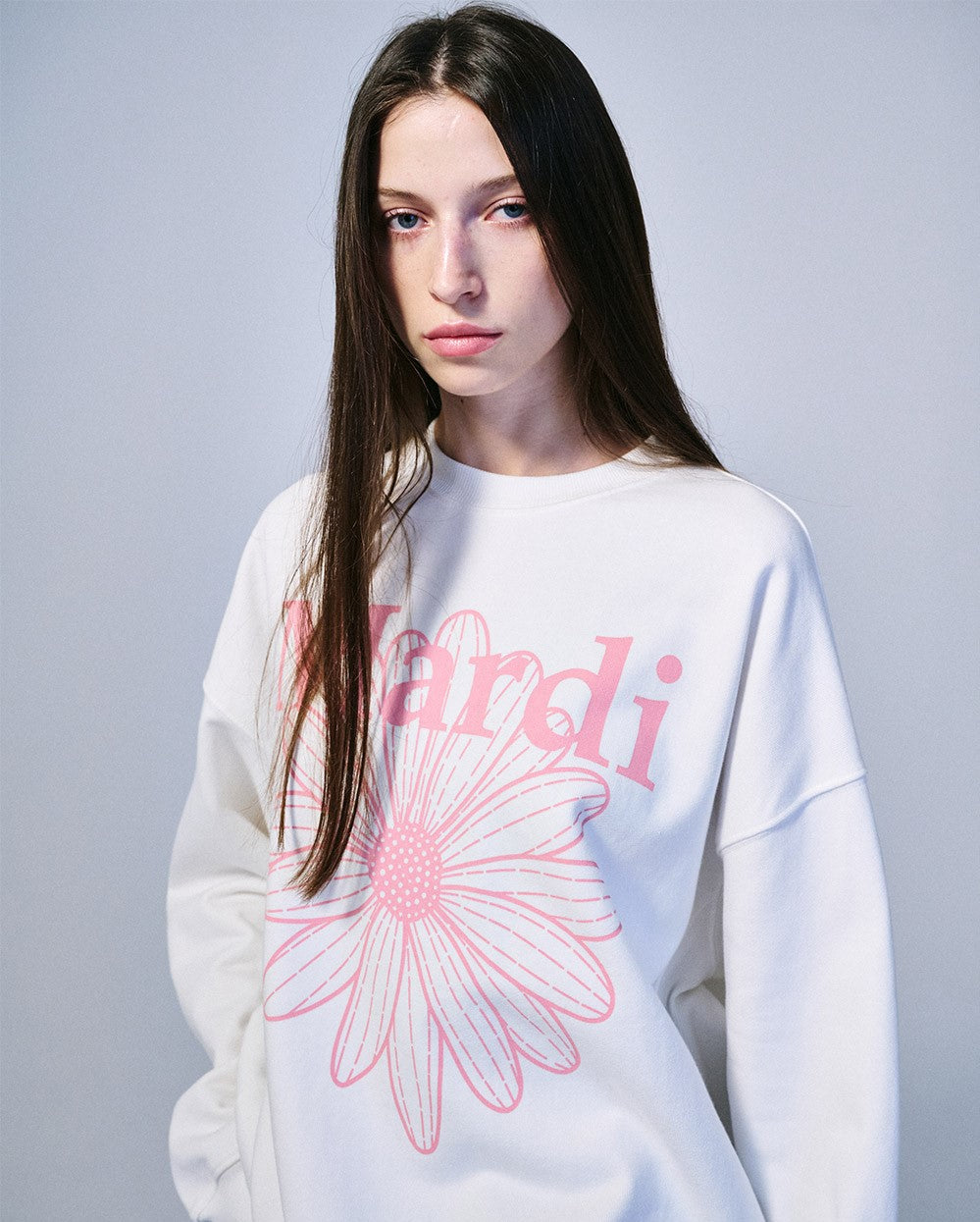 Mardi Mercredi • Sweatshirt FlowerMardi (White Pink) – Dear Sunday