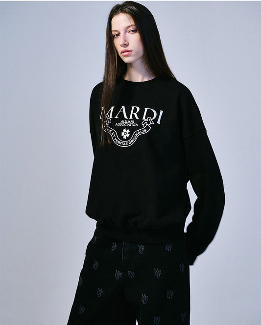 Mardi Mercredi • Sweatshirt Grand Alumni Classique Needlework (Black Ivory)