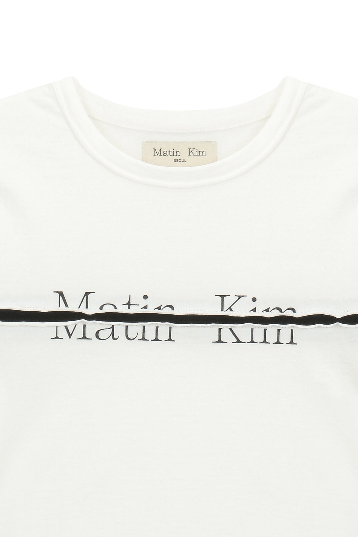 Matin Kim • Cutted Logo Crop Top