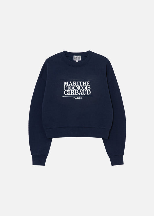 Marithe Francois Girbaud • W Classic Logo Crop Sweatshirt (Navy)