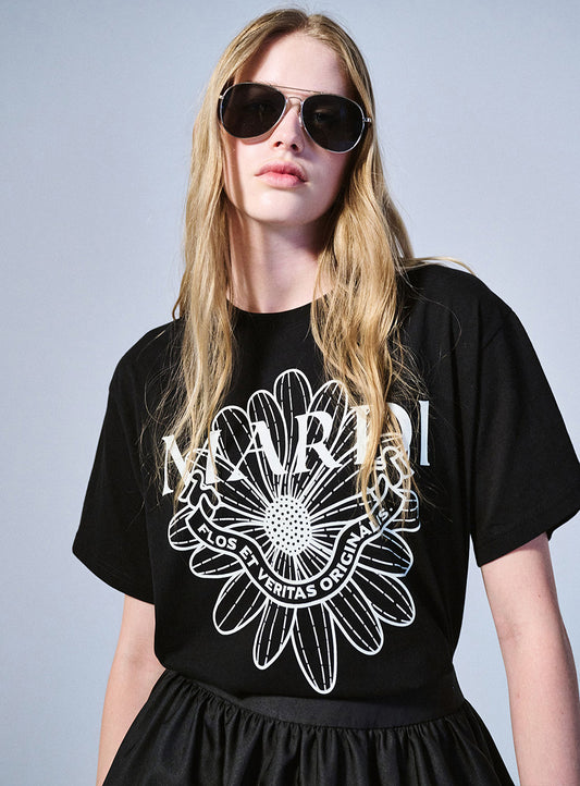 Mardi Mercredi • Tshirt FlowerMardi Alumni (Black Ivory)