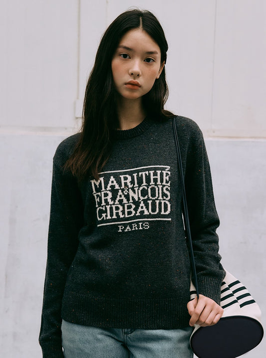 Marithe Francois Girbaud • Classic Logo Knit Pullover (Melange Gray)