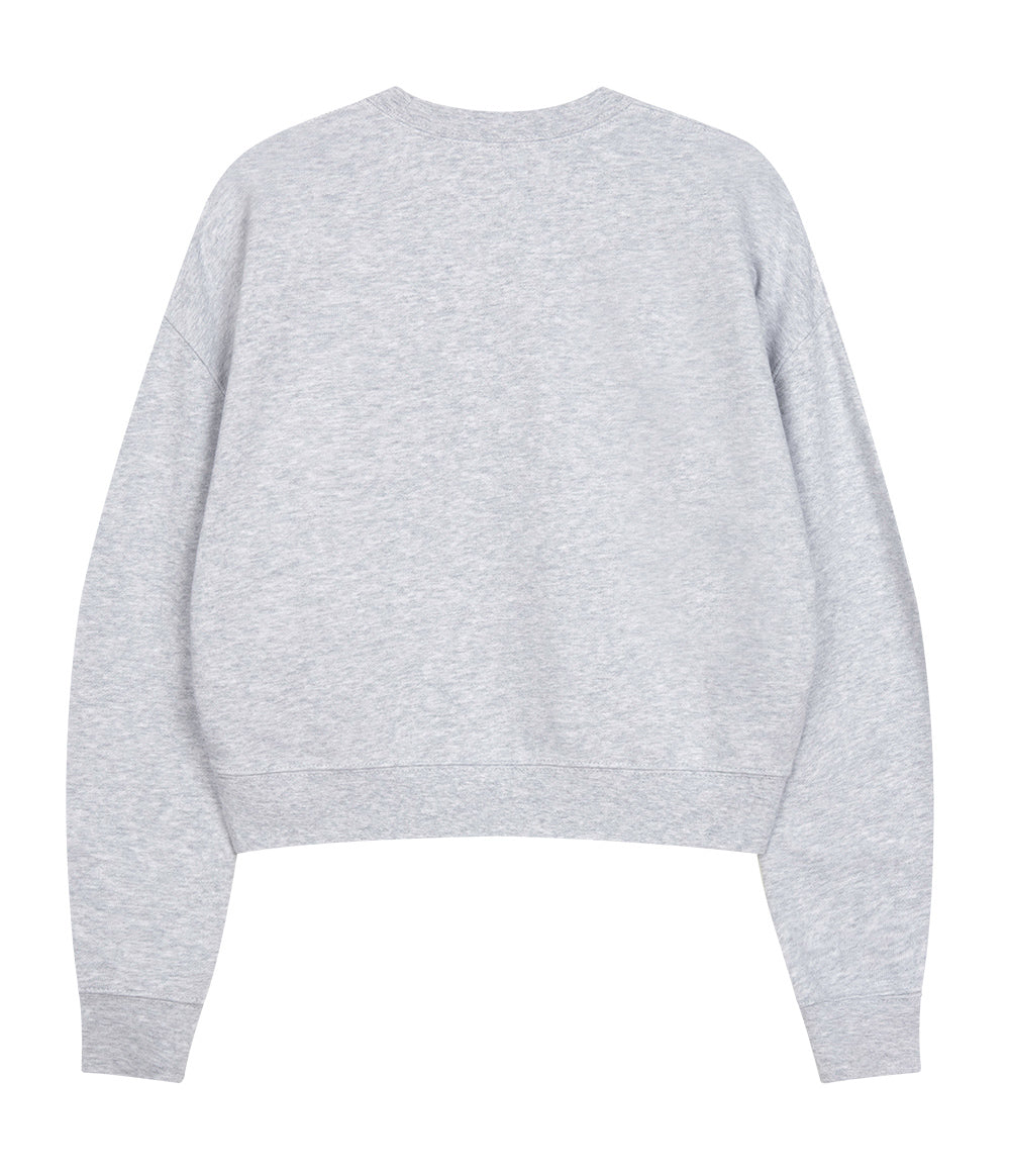 Marithe Francois Girbaud • W Classic Logo Crop Sweatshirt (Heather Gray)