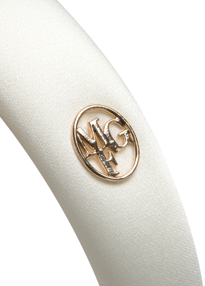 Marithe Francois Girbaud • Circle Logo Satin Hair Band (Ivory)