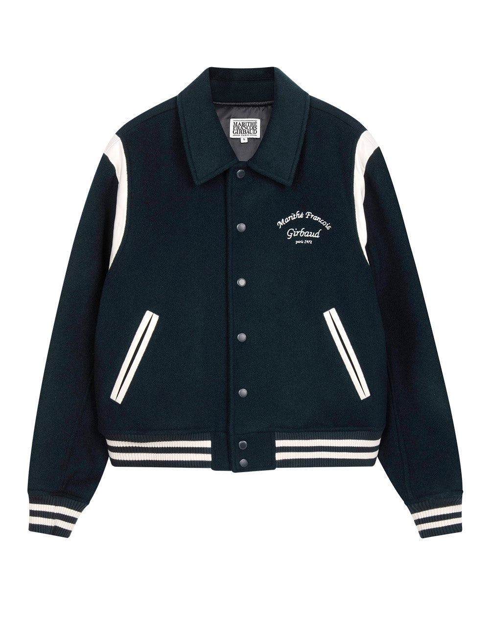 Marithe Francois Girbaud • Wool Blended Varsity Jacket (Dark Green)