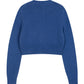 Marithe Francois Girbaud • W Circle Logo Mohair Crop Cardigan (Blue)