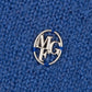 Marithe Francois Girbaud • W Circle Logo Mohair Crop Cardigan (Blue)