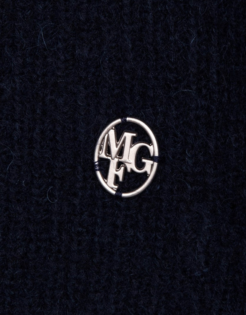 Marithe Francois Girbaud • W Circle Logo Sailor Knit Cardigan (Navy)