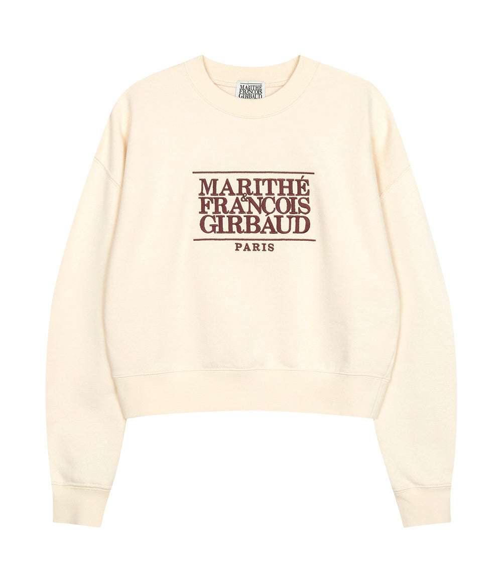 Marithe Francois Girbaud • W Classic Logo Crop Sweatshirt (Ivory)