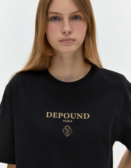 Depound • Heart Lock Graphic T-shirts (Black)
