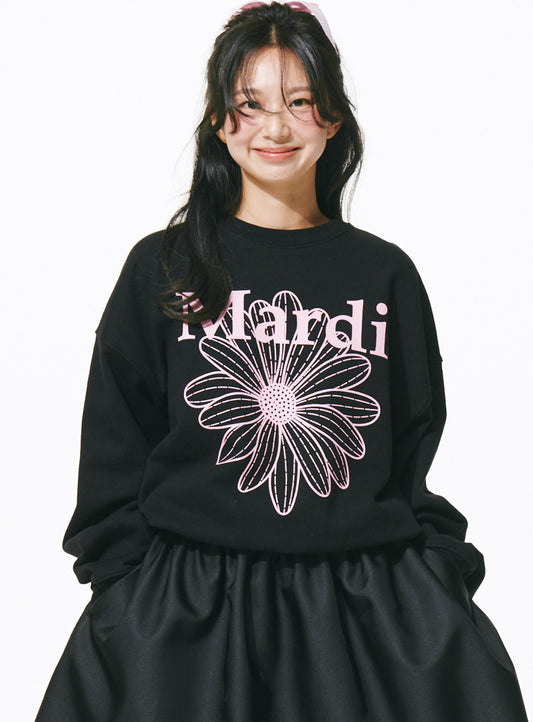 Mardi Mercredi • Sweatshirt FlowerMardi (Black Pink)