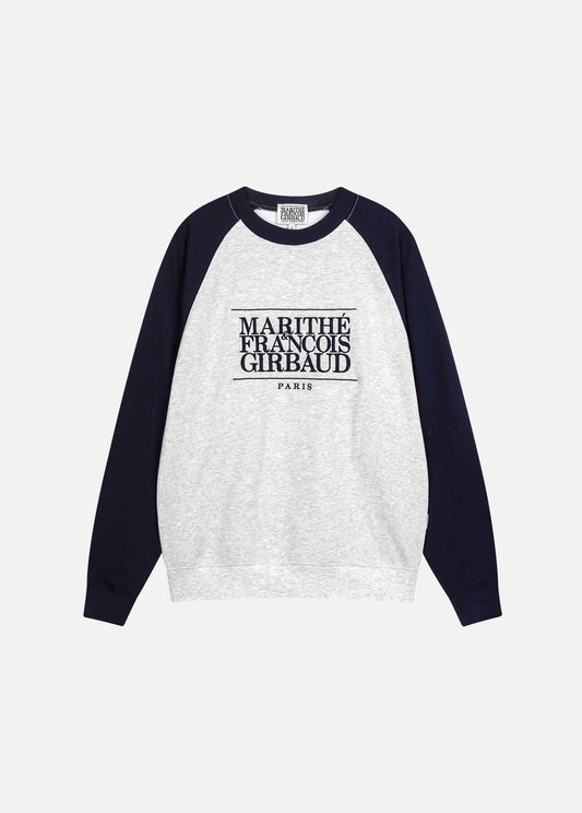 Marithe Francois Girbaud • Classic Logo Color Block Raglan Sweatshirt (Navy)