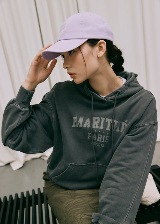 Marithe Francois Girbaud • Overdyed Vintage Arch Logo Hoodie (Charcoal)