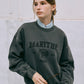 Marithe Francois Girbaud • Overdyed Vintage College Logo Sweatshirt (Charcoal)