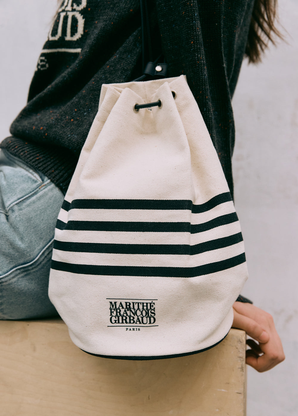 Marithe Francois Girbaud • Classic Logo Strap Shoulder Bag (Stripe)