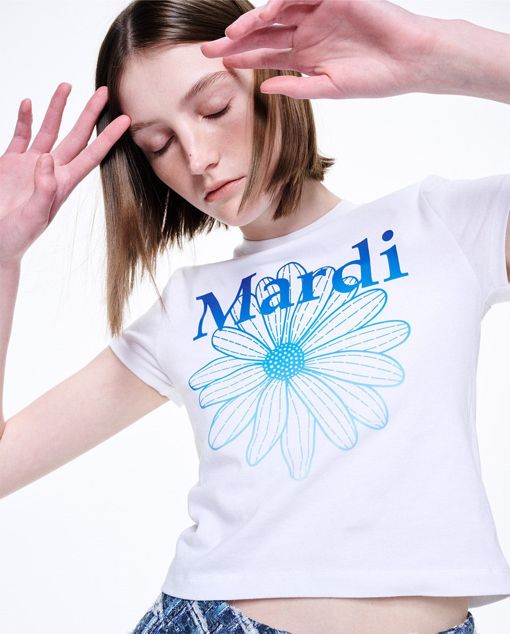 Mardi Mercredi • Cropped T-shirt Flower Mardi Gradation