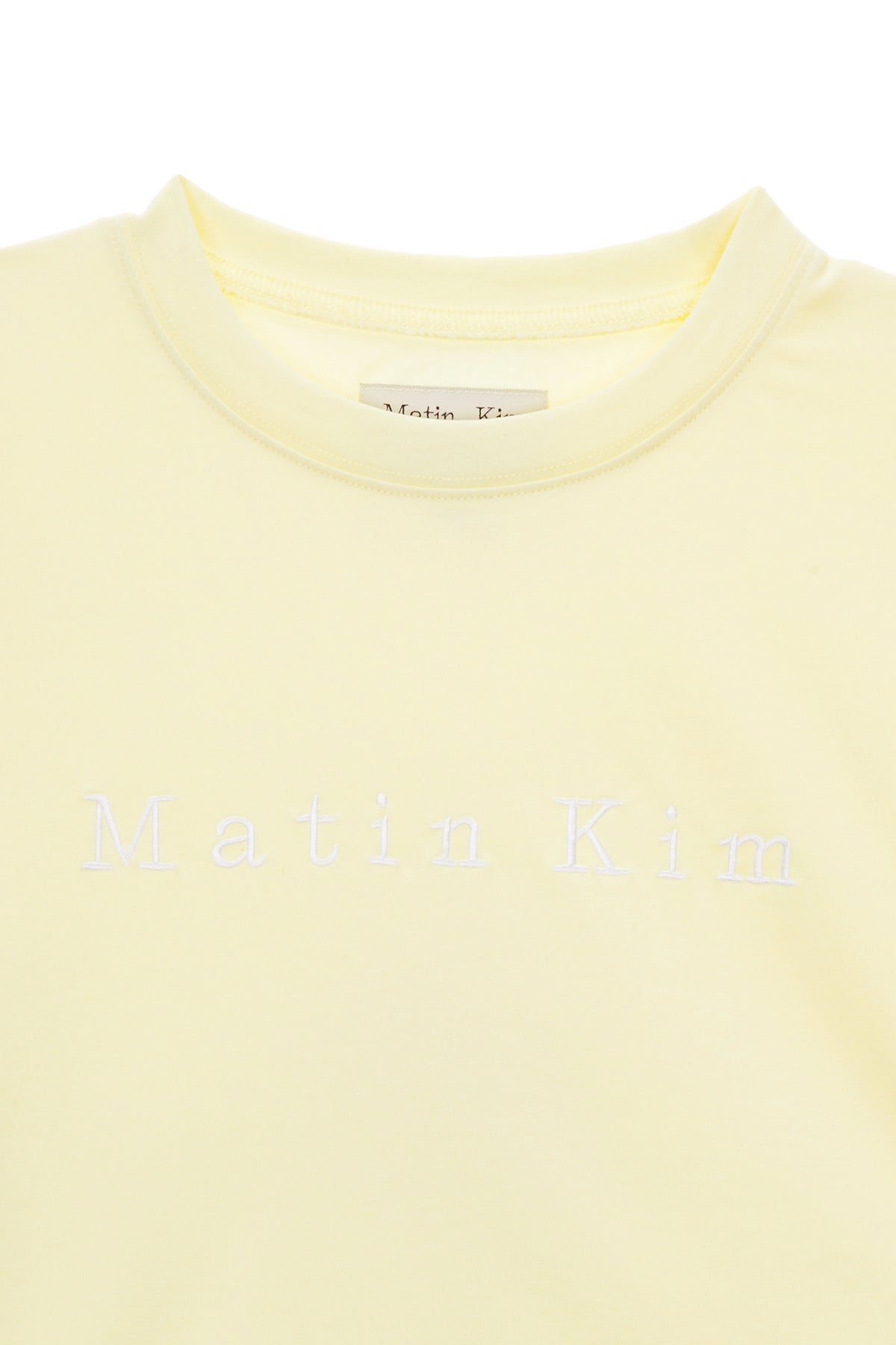 Matin Kim • Embroidery Logo Crop Top