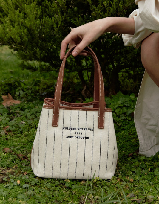 Depound • Dear Bag Ivory Stripe (Tote)